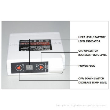 7.4v 4400mah Heated Clothing Battery With Digital Panel For Heated Base Layer